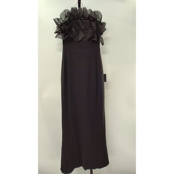 Lulus Dresses & Skirts - Lulu's Black Ruffle Strapless Maxi Dress